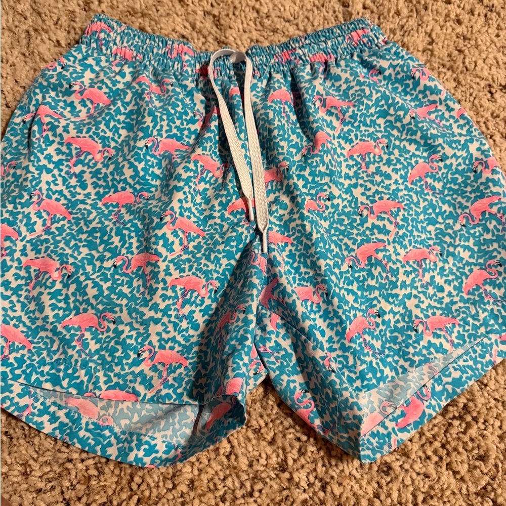 Chubbies Blue and Pink Patterned Swim Shorts